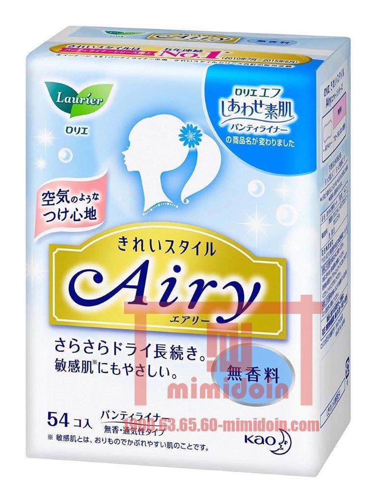KAO-Băng vệ sinh Laurier hàng ngày Kireri Style Airy không mùi (54 miếng ) D
