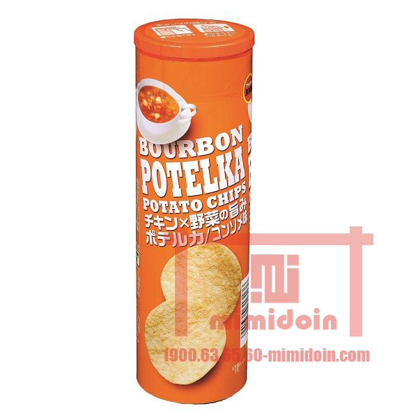 BOURBON- Snack khoai tây vị xì dầu 65g D