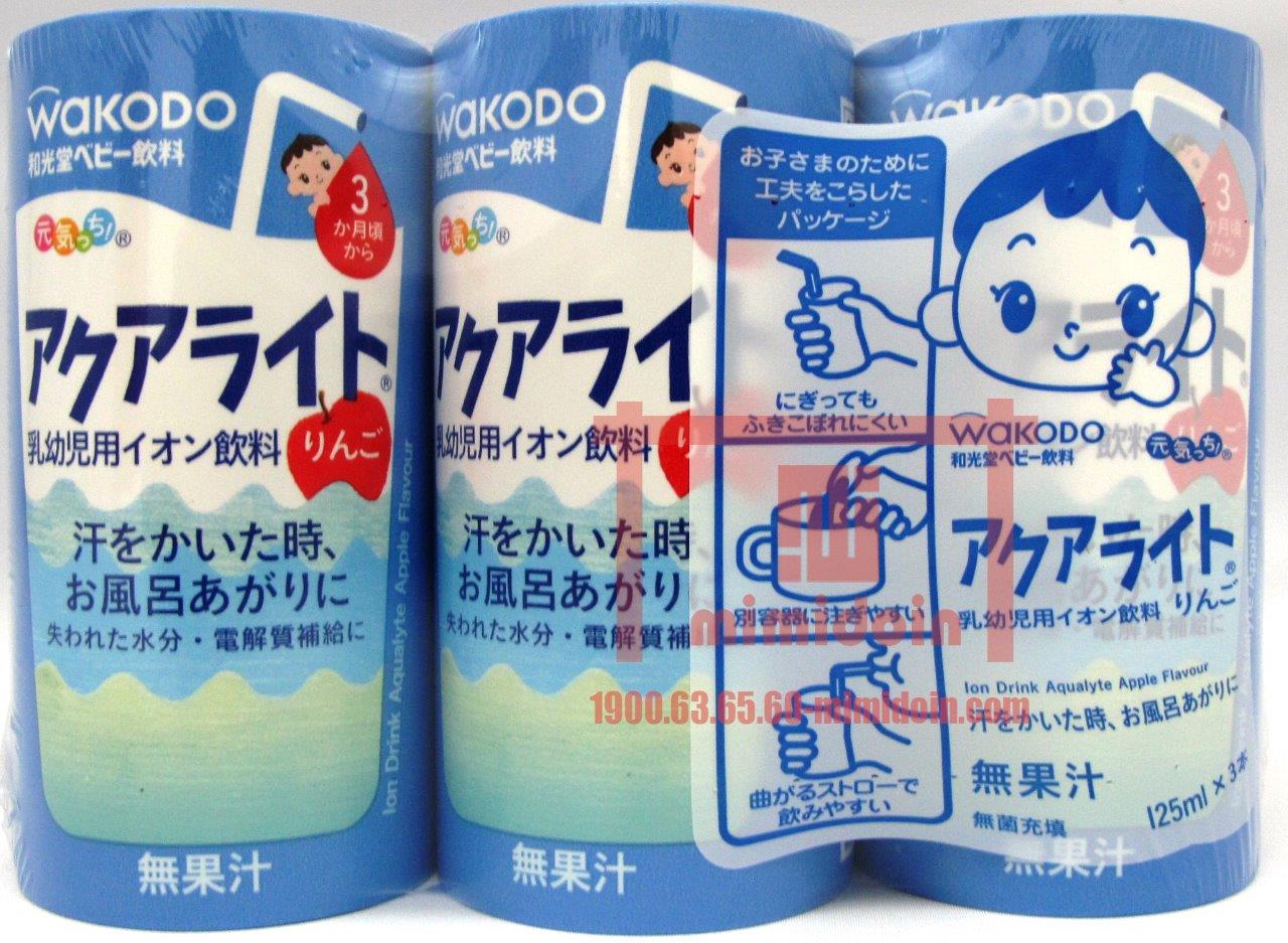 WAKODO- Nước ép vị sữa chua lốc 3 hộp 125ml ( 9 tháng) D