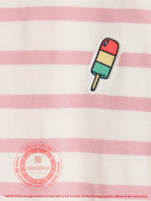 Color Block Stripe Ice Cream Tops カラーブロックストライプ アイスクリームトップス